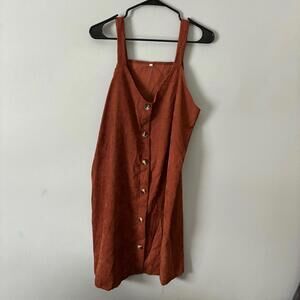 Rust Button-Down Dress Womens size XL